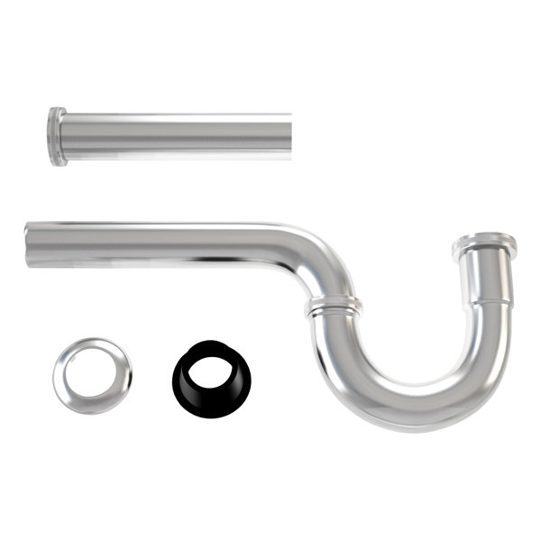 Ayna Decors Brass P Trap, 1 1/4 Bathroom Basin Waste Trap Drain Kit